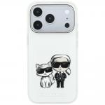 Husa Karl Lagerfeld Smooth Karl and Choupette Bodies Sketch cu MagSafe compatibila cu iPhone 18 Pro Max / 17 Pro Max, Bej 2 - lerato.ro