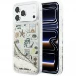 Husa Karl Lagerfeld Liquid Glitter Beach and Sand compatibila cu iPhone 18 Pro Max / 17 Pro Max, Bej 4 - lerato.ro