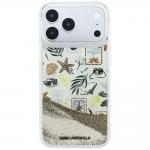 Husa Karl Lagerfeld Liquid Glitter Beach and Sand compatibila cu iPhone 18 Pro Max / 17 Pro Max, Bej 2 - lerato.ro