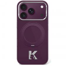 Huse si carcase iPhone 17 Pro Max, Husa Karl Lagerfeld IML Ring Stand 360 Kameo cu MagSafe compatibila cu iPhone 18 Pro Max / 17 Pro Max, Burgundy, lerato.ro