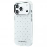 Husa Karl Lagerfeld IML Rhinestones Allover Logo compatibila cu iPhone 18 Pro / 17 Pro, Alb 3 - lerato.ro