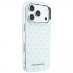 Husa Karl Lagerfeld IML Rhinestones Allover Logo compatibila cu iPhone 18 Pro / 17 Pro, Alb 5 - lerato.ro