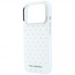 Husa Karl Lagerfeld IML Rhinestones Allover Logo compatibila cu iPhone 18 Pro / 17 Pro, Alb 7 - lerato.ro