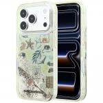 Husa Karl Lagerfeld Liquid Glitter Beach & Sand compatibila cu iPhone 18 Pro / 17 Pro, Bej 4 - lerato.ro