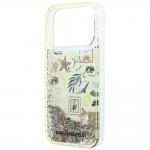 Husa Karl Lagerfeld Liquid Glitter Beach & Sand compatibila cu iPhone 18 Pro / 17 Pro, Bej 7 - lerato.ro