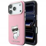 Husa Karl Lagerfeld Smooth Choupette Sketch cu MagSafe compatibila cu iPhone 18 Pro / 17 Pro, Roz 4 - lerato.ro