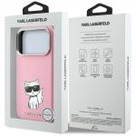 Husa Karl Lagerfeld Smooth Choupette Sketch cu MagSafe compatibila cu iPhone 18 Pro / 17 Pro, Roz 9 - lerato.ro