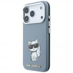 Husa Karl Lagerfeld Smooth Choupette Sketch cu MagSafe compatibila cu iPhone 18 Pro / 17 Pro, Albastru 3 - lerato.ro