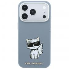 Husa Karl Lagerfeld Smooth Choupette Sketch cu MagSafe compatibila cu iPhone 18 Pro / 17 Pro, Albastru