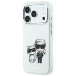 Husa Karl Lagerfeld Smooth Karl and Choupette Bodies Sketch cu MagSafe compatibila cu iPhone 18 Pro / 17 Pro, Bej 3 - lerato.ro