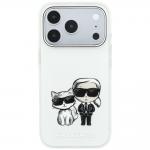 Husa Karl Lagerfeld Smooth Karl and Choupette Bodies Sketch cu MagSafe compatibila cu iPhone 18 Pro / 17 Pro, Bej 2 - lerato.ro