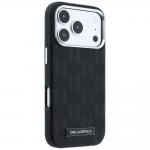 Husa Karl Lagerfeld Grained Mono Resin Logo cu MagSafe compatibila cu iPhone 18 Pro / 17 Pro, Negru 5 - lerato.ro