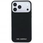 Husa Karl Lagerfeld Grained Elongated Logo cu MagSafe compatibila cu iPhone 18 Pro / 17 Pro, Negru 2 - lerato.ro