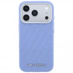Husa Karl Lagerfeld Grained Allover Logo cu MagSafe compatibila cu iPhone 18 Pro / 17 Pro, Albastru 2 - lerato.ro