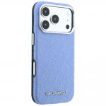 Husa Karl Lagerfeld Grained Allover Logo cu MagSafe compatibila cu iPhone 18 Pro / 17 Pro, Albastru 5 - lerato.ro