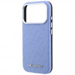 Husa Karl Lagerfeld Grained Allover Logo cu MagSafe compatibila cu iPhone 18 Pro / 17 Pro, Albastru 7 - lerato.ro