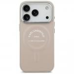 Husa Karl Lagerfeld Embossed Open Ring RSG Logo cu MagSafe compatibila cu iPhone 18 Pro / 17 Pro, Roz 2 - lerato.ro