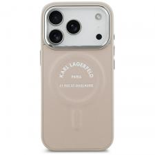 Husa Karl Lagerfeld Embossed Open Ring RSG Logo cu MagSafe compatibila cu iPhone 18 Pro / 17 Pro, Roz