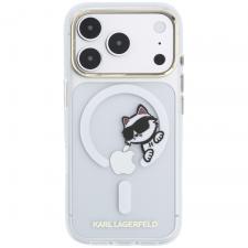 Husa Karl Lagerfeld Peekaboo Logo cu MagSafe compatibila cu iPhone 18 Pro Max / 17 Pro Max, Transparent
