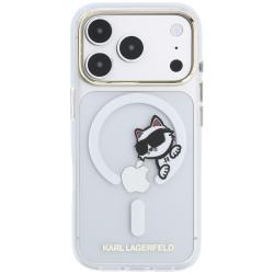 Husa Karl Lagerfeld Peekaboo Logo cu MagSafe compatibila cu iPhone 18 Pro Max / 17 Pro Max, Transparent