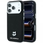 Husa Karl Lagerfeld Grained Choupette Head Metal cu MagSafe compatibila cu iPhone 18 Pro / 17 Pro, Negru 4 - lerato.ro