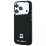 Husa Karl Lagerfeld Grained Choupette Head Metal cu MagSafe compatibila cu iPhone 18 Pro / 17 Pro, Negru 3 - lerato.ro