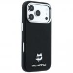 Husa Karl Lagerfeld Grained Choupette Head Metal cu MagSafe compatibila cu iPhone 18 Pro / 17 Pro, Negru 5 - lerato.ro