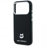 Husa Karl Lagerfeld Grained Choupette Head Metal cu MagSafe compatibila cu iPhone 18 Pro / 17 Pro, Negru 7 - lerato.ro