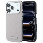 Husa Karl Lagerfeld Grained Mono Resin Logo cu MagSafe compatibila cu iPhone 18 Pro Max / 17 Pro Max, Roz 4 - lerato.ro