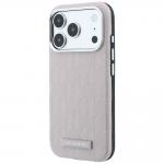 Husa Karl Lagerfeld Grained Mono Resin Logo cu MagSafe compatibila cu iPhone 18 Pro Max / 17 Pro Max, Roz 3 - lerato.ro