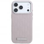 Husa Karl Lagerfeld Grained Mono Resin Logo cu MagSafe compatibila cu iPhone 18 Pro Max / 17 Pro Max, Roz 2 - lerato.ro
