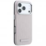 Husa Karl Lagerfeld Grained Mono Resin Logo cu MagSafe compatibila cu iPhone 18 Pro Max / 17 Pro Max, Roz 5 - lerato.ro