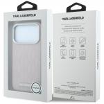 Husa Karl Lagerfeld Grained Mono Resin Logo cu MagSafe compatibila cu iPhone 18 Pro Max / 17 Pro Max, Roz 9 - lerato.ro