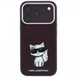 Husa Karl Lagerfeld Smooth Choupette Sketch cu MagSafe compatibila cu iPhone 18 Pro / 17 Pro, Burgundy 2 - lerato.ro
