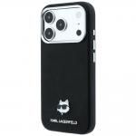 Husa Karl Lagerfeld Grained Choupette Head Metal cu MagSafe compatibila cu iPhone 18 Pro Max / 17 Pro Max, Negru 3 - lerato.ro