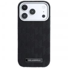 Huse si carcase iPhone 17 Pro Max, Husa Karl Lagerfeld Grained Mono Resin Logo cu MagSafe compatibila cu iPhone 18 Pro Max / 17 Pro Max, Negru, lerato.ro