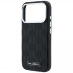 Husa Karl Lagerfeld Grained Mono Resin Logo cu MagSafe compatibila cu iPhone 18 Pro Max / 17 Pro Max, Negru 7 - lerato.ro