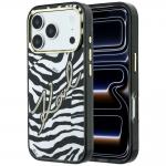 Husa Karl Lagerfeld IML Signature Zebra Glitter cu MagSafe compatibila cu iPhone 18 Pro Max / 17 Pro Max, Gold 4 - lerato.ro