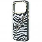 Husa Karl Lagerfeld IML Signature Zebra Glitter cu MagSafe compatibila cu iPhone 18 Pro Max / 17 Pro Max, Gold 7 - lerato.ro