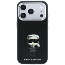 Huse si carcase iPhone 18 Pro, Husa Karl Lagerfeld Smooth Ikonik Sketch cu MagSafe compatibila cu iPhone 18 Pro / 17 Pro, Negru, lerato.ro