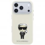 Husa Karl Lagerfeld Smooth Ikonik Sketch cu MagSafe compatibila cu iPhone 18 Pro / 17 Pro, Bej 2 - lerato.ro