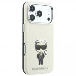 Husa Karl Lagerfeld Smooth Ikonik Sketch cu MagSafe compatibila cu iPhone 18 Pro / 17 Pro, Bej 5 - lerato.ro