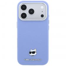 Huse si carcase iPhone 18 Pro, Husa Karl Lagerfeld Grained Choupette Head Metal cu MagSafe compatibila cu iPhone 18 Pro / 17 Pro, Albastru, lerato.ro