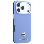 Husa Karl Lagerfeld Grained Choupette Head Metal cu MagSafe compatibila cu iPhone 18 Pro / 17 Pro, Albastru 5 - lerato.ro