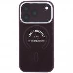 Husa Karl Lagerfeld Embossed Open Ring RSG Logo cu MagSafe compatibila cu iPhone 18 Pro / 17 Pro, Mov 2 - lerato.ro