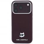 Husa Karl Lagerfeld Grained Choupette Head Metal cu MagSafe compatibila cu iPhone 18 Pro / 17 Pro, Mov 2 - lerato.ro