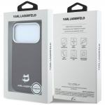 Husa Karl Lagerfeld Grained Choupette Head Metal cu MagSafe compatibila cu iPhone 18 Pro / 17 Pro, Mov 9 - lerato.ro