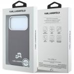 Husa Karl Lagerfeld Grained Choupette Head Metal cu MagSafe compatibila cu iPhone 17 Pro / 18 Pro, Burgundy 9 - lerato.ro