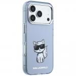 Husa Karl Lagerfeld IML Choupette Body Sketch Print cu MagSafe compatibila cu iPhone 18 Pro / 17 Pro, Albastru 5 - lerato.ro