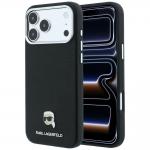 Husa Karl Lagerfeld Grained Karl Head Metal cu MagSafe compatibila cu iPhone 17 Pro Max / 18 Pro Max, Negru 4 - lerato.ro